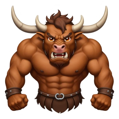 A mad bull sticker