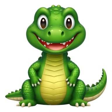 cute crocodile, sitting sticker