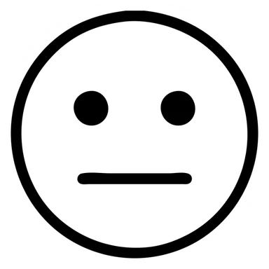 face expressing neutral emotion sticker