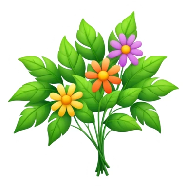 gentle wind blowing through leaves and flowers on a sunny day sticker
