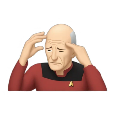 Picard double facepalm sticker