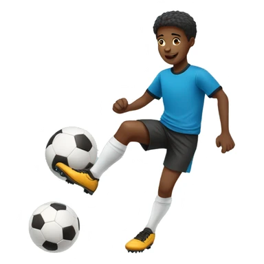 boy playing soccer sticker