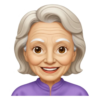 old lady  with beauty mask  sticker