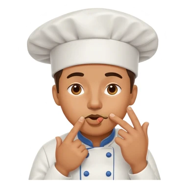 Chef holding fingertips together kissing his mouth sticker