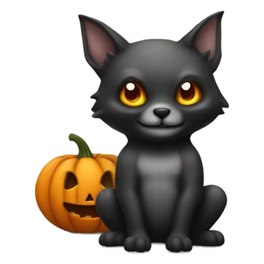 spooky animal with pumpkin sticker