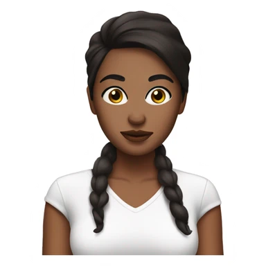 Brunette baddie with a skincare mask  sticker