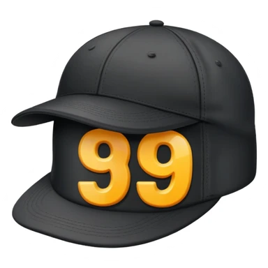 black cap with number “9” on it sticker