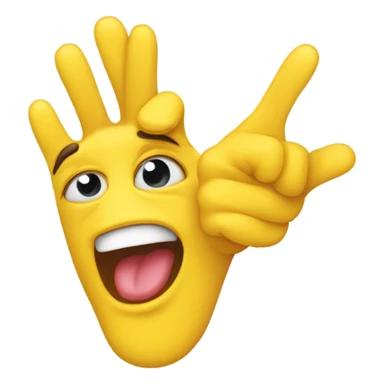 use this same emoji same hand positioning and face with tongue but make it a yellow face emoji sticker