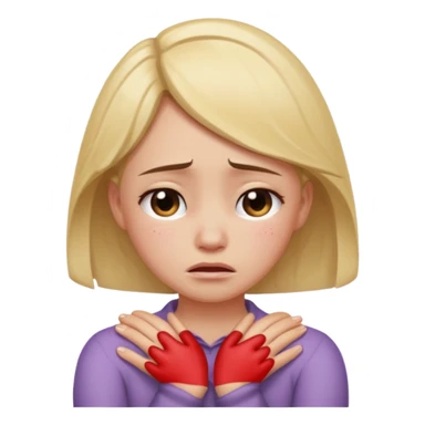 arms crossed around neck crying girl sticker