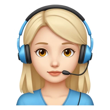 girl with headset sticker