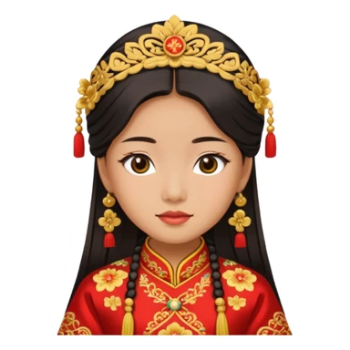 chinese girl in traditional costume sticker