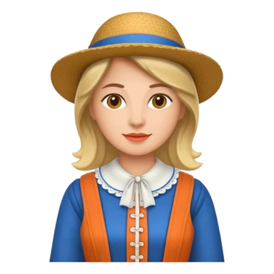 woman with dutch clothing sticker