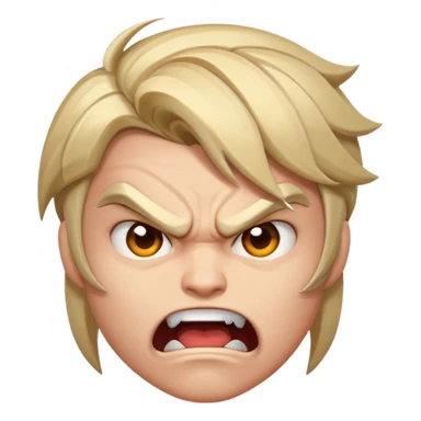 angry emoji of a different Mobile Legends: Bang Bang character, intense expression, game style sticker