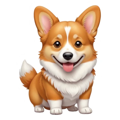 happy corgi dog with short legs sticker