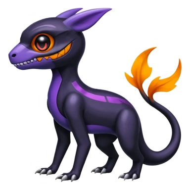 Shiny Duskull-Salandit-Umbreon-Fakémon-hybrid-creature (full body)  sticker