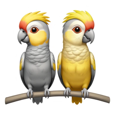 two cockatiel parrots in love sticker