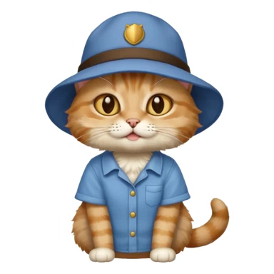 A cat that has a hat saying floor and a shirt that is saying floor sticker