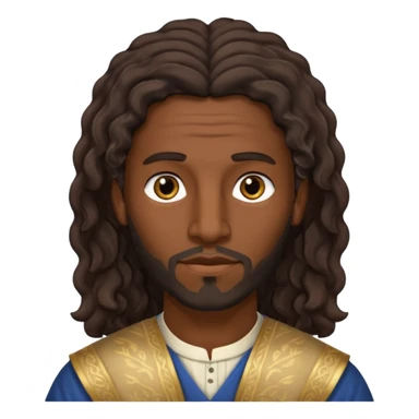 boaz - arab man from the bible no headdress with hair  sticker