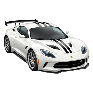 white sport car sticker