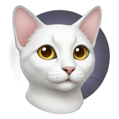 Coquette white cat sticker