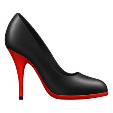 Black heel with red sole  sticker