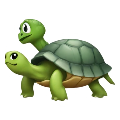 A turtle with a bow  sticker
