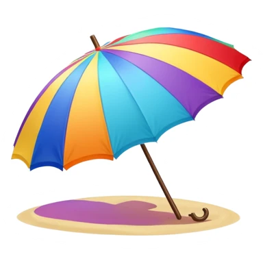 summer beach colorful umbrella, just umbrella sticker