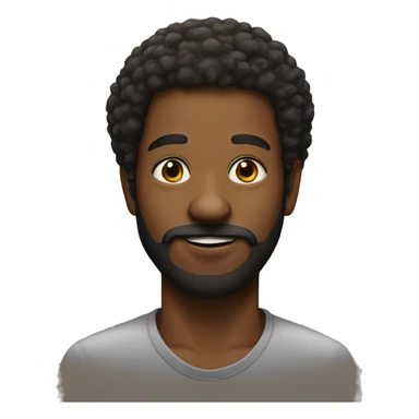 afro and facial hair portrait sticker