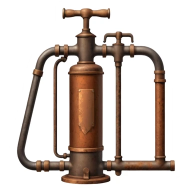 old-fashioned hand pump vacuum sticker