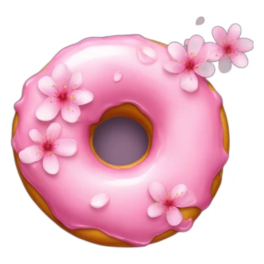 cherryblossom choco donut pink sticker
