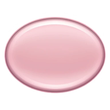 light pink metallic oval shape sticker