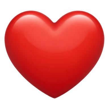 red heart emoji, glossy and vibrant sticker