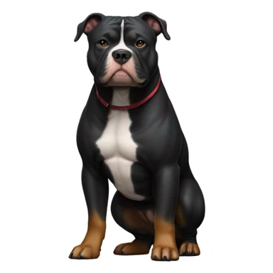 99% Black American Bully front  sticker