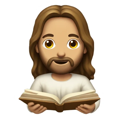 Jesus eating a book sticker