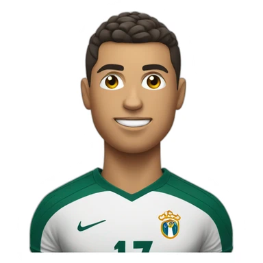 Ronaldo with a football ball sticker