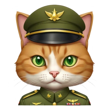 Cat in the army sticker