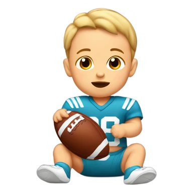 Baby watching football sticker