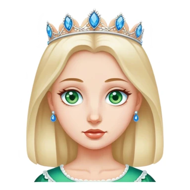 polish princess with green/blue eyes sticker