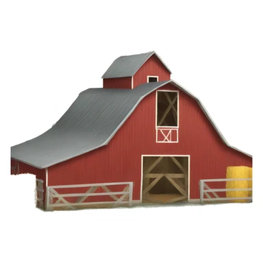 farm barn icon sticker