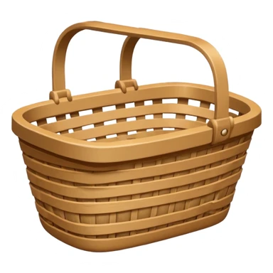 empty wicker basket sticker