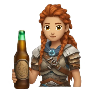 aloy drinks beer sticker