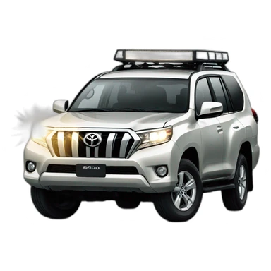 Toyota Prado High beams on sticker
