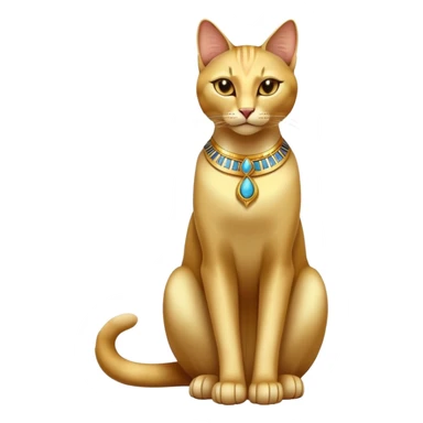Egyptian cat sitting full body sticker