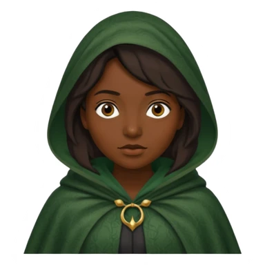 woman waring dark green cloak like in the traitors tv show sticker