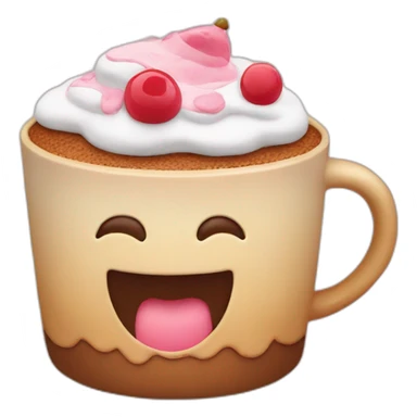 Cake in a mug sticker