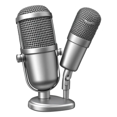 generate realistic detailed microphone in 3d style sticker