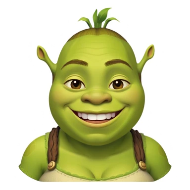 A pregnant shrek sticker