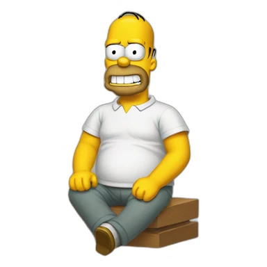 Homer qui mange un chinois sticker