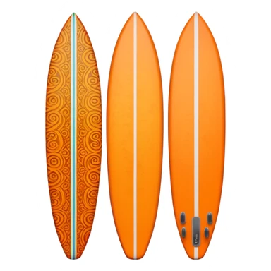 orange pattern surfboard sticker