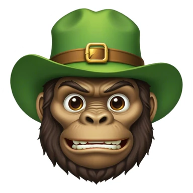 king kong lephechaun hat sticker